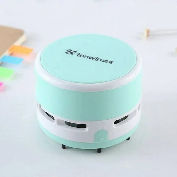 Teal Portable Cordless Mini Desktop Vacuum Desk Dust Cleaner. Discontinued.