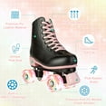 thumbnail image 4 of SolarSoda Roller Skates for Women Girls, Light up Wheels Skates for Adult,Black Pink(Women 6.5), 4 of 12