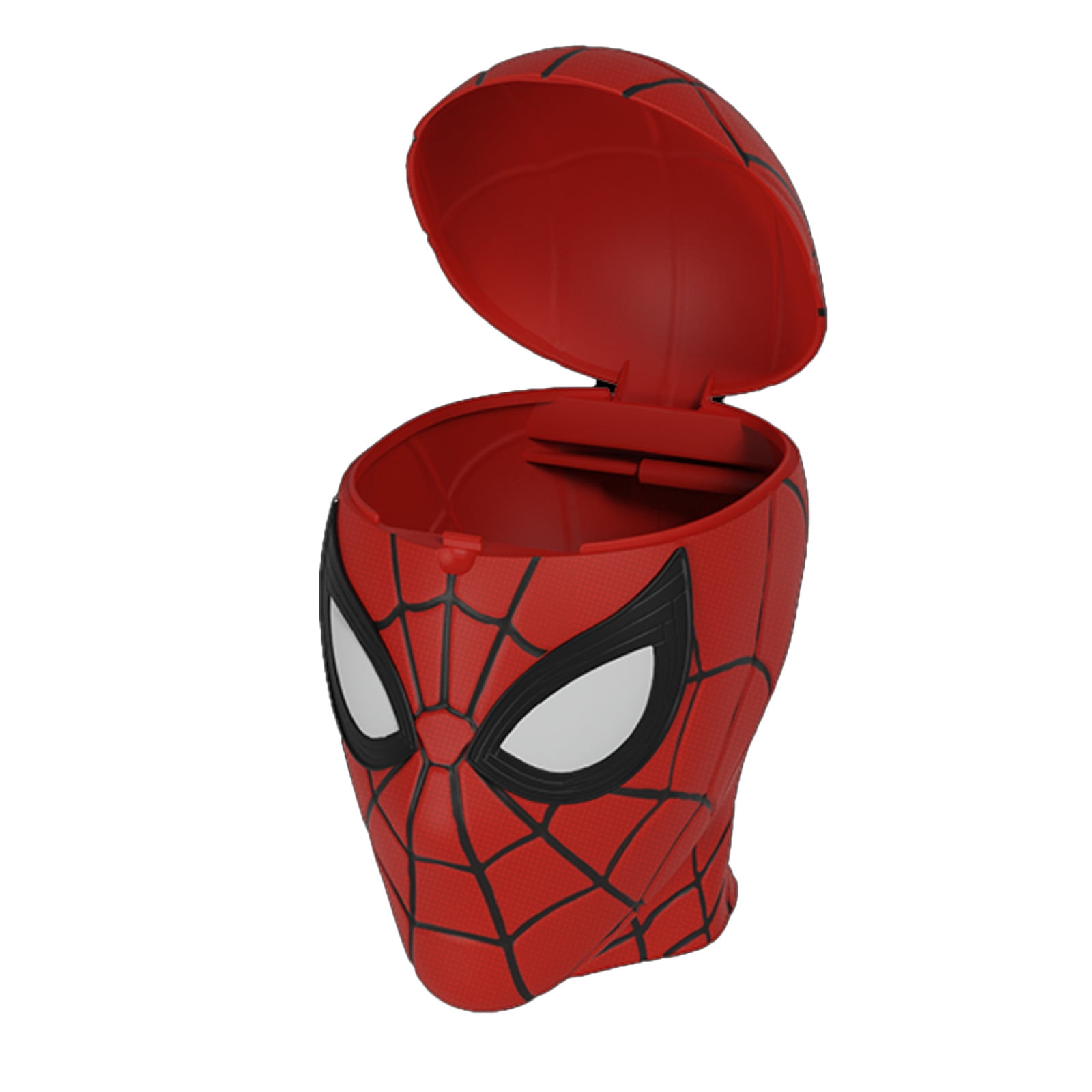 SpiderHero Head Shaped Popcorn Bucket, Halloween Spider Superhero Themed Snack Container with Flip Lid, 10." Large Capacity Popcorn Bowl for Movie Night, Halloween, Birthday Party, Carnival