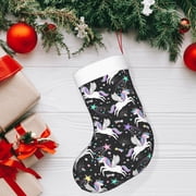 Cute Unicorn Rainbow Star Christmas Stockings 18 Ince ,Gifts Stocking Family Party Decorations For Holiday Tree Decor