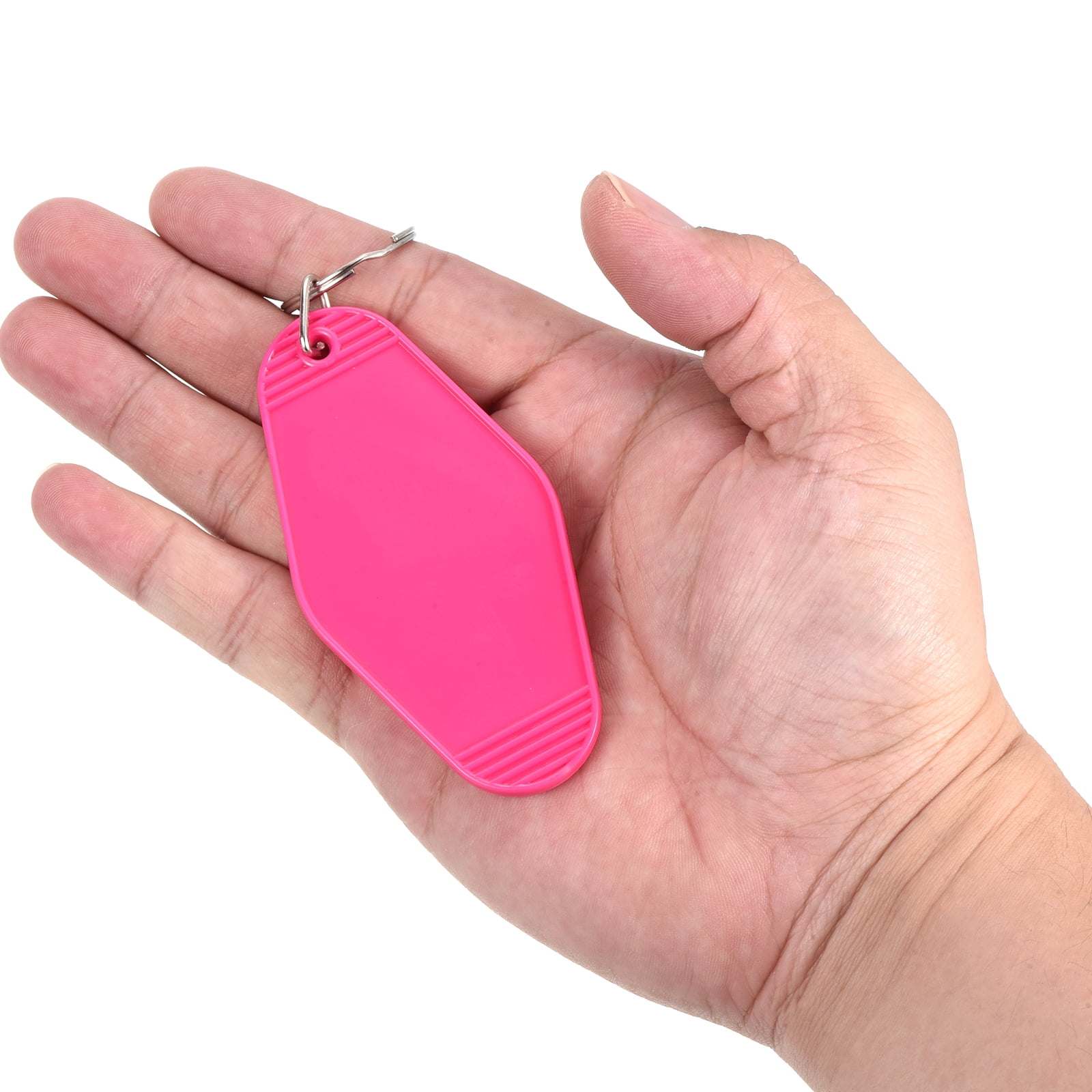 Unique Bargains Vintage Motel Keychain Blank Hotel Keychains Key Tags Rose Red