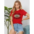 thumbnail image 5 of Football Shirts for Women Game Day Tshirt Sunday Football Graphic Tee Top Funday Shirt Blouse, 5 of 7
