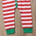 thumbnail image 4 of Pyjamas de Noël pour Bébé Garçon Fille Manches Longues Body Rayé Fermeture Boutonnée, 4 of 6