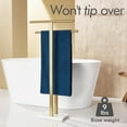 thumbnail image 6 of tanding Towel Rack for Bathroom Floor 2-Tier Towel Holder Free Stand with Heavy Marble Base Thicken Steady Design Gold Stainless Steel, 6 of 14