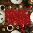 thumbnail image 3 of Burlap Table Runner 72 Inches Long,Xmas Winter Dog Farm Truck Non-Slip Kitchen Table Runners for Dining Room Everyday Use Party Table Decorations Christmas Tree Green Red, 3 of 9