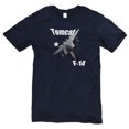 thumbnail image 2 of Oversized US Navy Tomcat F14 Graphic Design Short Sleeve Cotton Jersey T-Shirt - Navy XL, 2 of 4
