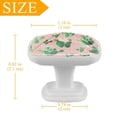 thumbnail image 3 of 4 Pieces Set Drawer Pulls Handle Square Wardrobe Cabinet Knobs with Stainless Steel Screws Furniture Kitchen Decor, 3 of 5