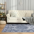 thumbnail image 3 of DweIke Traditional Vintage Overdyed Retro Accent Rug,Non-Slip Boho Ethnic Retro Non-Shedding & Easy Care Carpet for Living Room/Bedroom 4'x 6' Light Blue, 3 of 6
