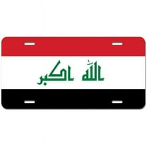 Iraq Flag Novelty Metal Vanity License Tag Plate