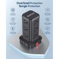 thumbnail image 4 of Protector contra sobretensiones Power Strip Anntane Protector contra sobretensiones, cable de 10 pies, 4 of 7