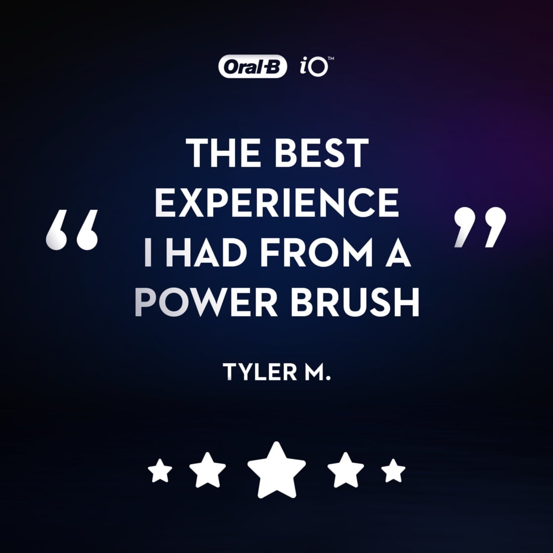 Oral-B iO Series 8 Electric Toothbrush with 3 Brush Heads, Black Onyx, for Adults & Children 3+