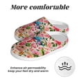 thumbnail image 6 of Yiaed Watercolor Birds Print Slippers Fuzzy Warm Cozy Slippers Non Slip House Slippers For Indoor Outdoor Slippers House Slippers-35/36, 6 of 7