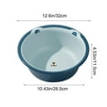thumbnail image 5 of Heavy Duty Plastic Laundry Basin Multi Purpose Wash Tub for Clothes Dish Washing Household Cleaning Storage(Blue), 5 of 6