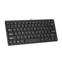 Anself Slim Low Profile Mini Wired USB Keyboard, 78 Keys, Waterproof ...