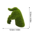 thumbnail image 3 of Flocking Animal Desktop Ornament Decorative Peeing Dog Topiary Green Figurine Home, 3 of 8