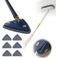 thumbnail image 1 of YOPTOP 360° Rotatable Adjustable Cleaning Mop 51" Extendable Triangle Mop with Long Handle Automatic Wringing Microfiber Spin Floor Cleaning Mop for Cleaning Walls Ceilings,bule,with6moppads, 1 of 11