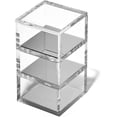 thumbnail image 3 of OfficeGoods Clear Acrylic Organizer with Silver Base 3 Tier Stackable Square Desktop Storage, 3 of 7