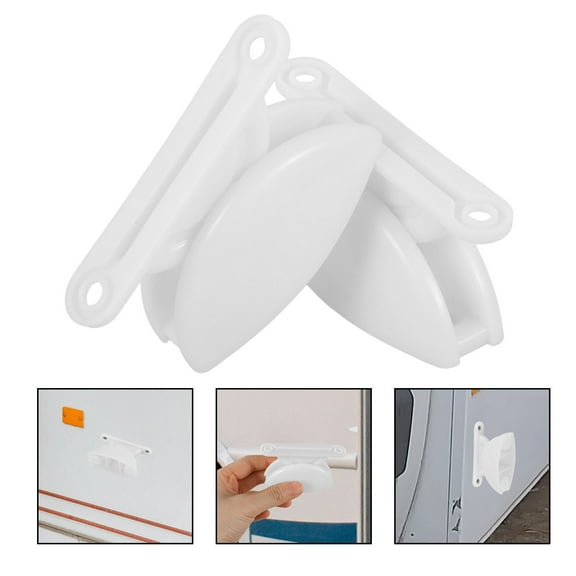 SWETRACE 2Pcs Door Retainer Catch for Rv Upgrades White Nylon Circular 2.95X1.26X1.06In