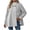 Gray, variant on TGSLY Women's Wool Blend Swing Coat Soft Casual Collared Long Sleeve Jacket Loose Casual Solid Color Fall Winter Outerwear L
