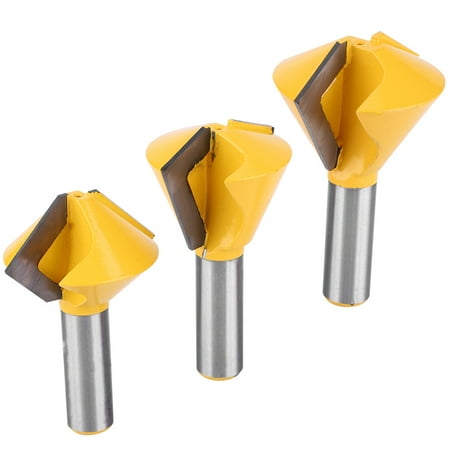 

EOTVIA Bird s Mouth Router Bit 3pcs/set 1/2 Shank Bird s Mouth Glue Joint Router Bit Woodworking Milling Cutter Trimming Router Bit