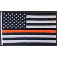 thumbnail image 1 of Flags Importer Ligne Orange Mince USA 3x5' Poly Drapeau, Multicolore, 1 of 1
