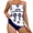 Blue, variant on 2-in-1 Women's Boho Floral Tankini Set Tummy Control Two Piece Swimsuits Flowy Vintage Beachwear