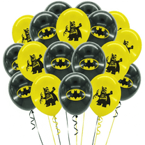 Bat Balloons Latex Birthday Parties, Yellow and Black, 24 Count
