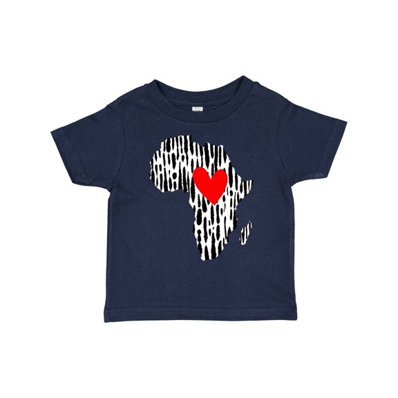 Inktastic Black History Month Ink Print African Heart Boys or Girls Toddler T-Shirt