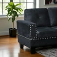 thumbnail image 3 of Cosmic Homes Vincent Canapé Sectionnel Réversible 3 Pcs avec Pouf de Rangement – Gris, Ensembles de Salon en Liquidation, 3 of 6