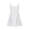 thumbnail image 6 of ZQUUVOU Wedding Guest Dress for Women Teen Sparkly Sequin Homecoming Dresse Bow Belt Dress Short Square Neck Cocktail Dresses White, 6 of 8