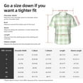thumbnail image 5 of Susaid Pistachio Green Checkboard Print Short Sleeve Shirts Button Down Casual Shirts Summer Beach Aloha Button Down Short Sleeve for Men ,X-Large, 5 of 7