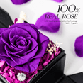 thumbnail image 2 of Otuo Preserved Roses Gift Jewerlry Box, Real Eternal Rose Flower with Necklace and Led Mood Light, Gifts for Girlfriend, Mom, Women, Wife, Mother's Day, Birthday, Valentine's Day (Purple), 2 of 7