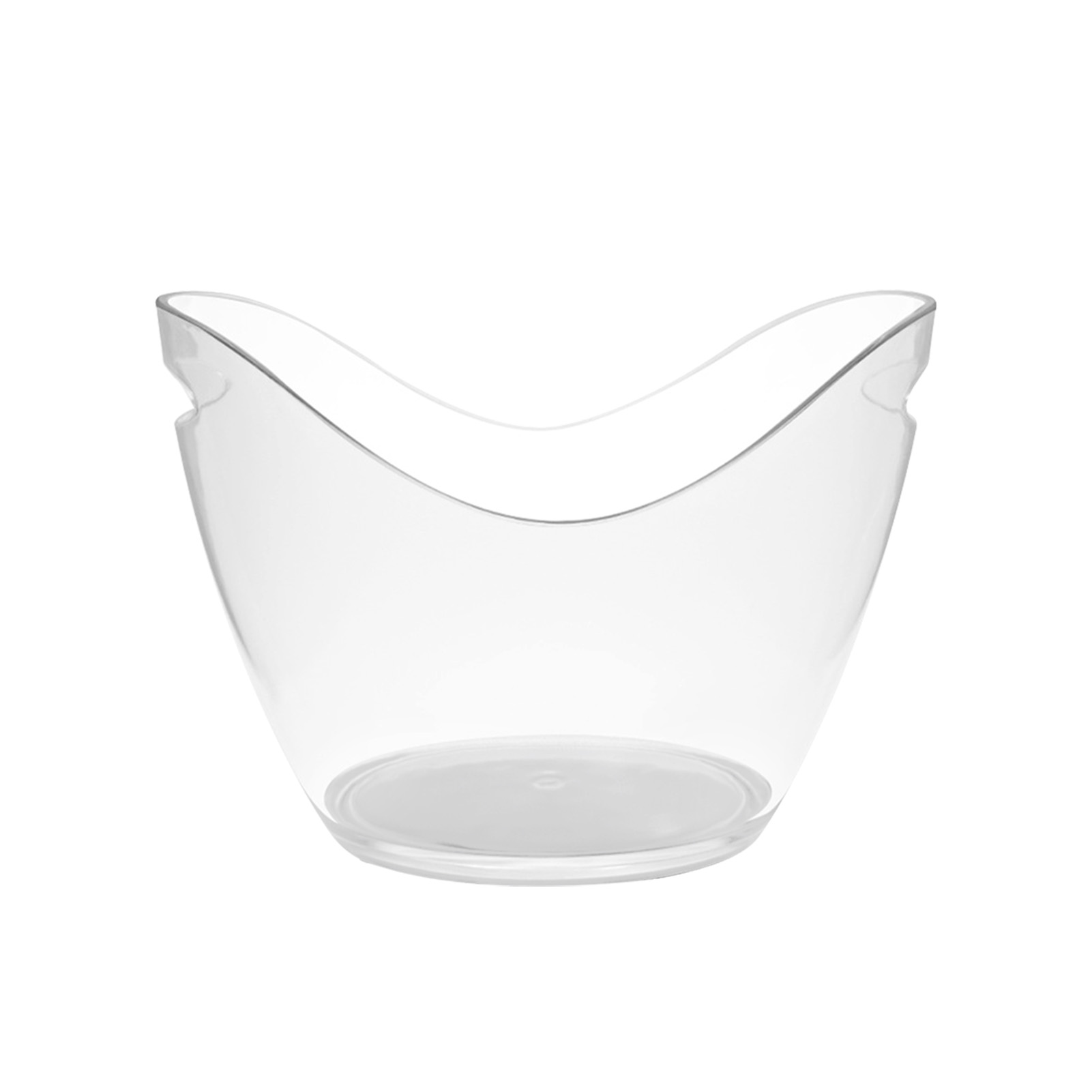 4L Ice Bucket Bar BBQ Ingot Shape Transparent Plastic With Handles Home