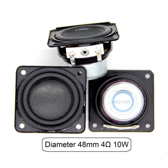 1.8 Inch Audio Speaker 4Ω 10W 48mm Multimedia Loudspeaker DIY Sound Mini Speaker with Mounting Hole