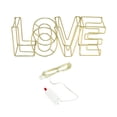 thumbnail image 2 of Cartas de amor de alambre de metal 3D con decoraciones de dormitorio de luz dorado Zulema Porta vela, 2 of 8