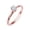 Rose Gold, variant on Titanium Steel Ring with Solitaire Diamond: Fashionable Geometric Design for Women, Individually Packed