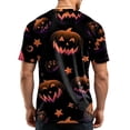 thumbnail image 6 of Hearthz Halloween Mens Shirts Pumpkin Graphic Crew Neck Mens Short Sleeve Shirts Fall Holiday Mens Sweatshirt, 6 of 6
