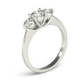 thumbnail image 2 of Aonejewelry 1 Carat Three Stone Diamond Enagement Ring Crafted In 14k Solid White Gold, 2 of 2