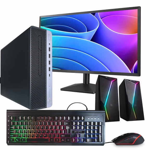 Restored HP ProDesk 600G4 Desktop Computer Bundle | Intel Core i5, 16GB RAM, 1TB SSD | Windows 11 Pro, 24" Monitor | Blair Tech