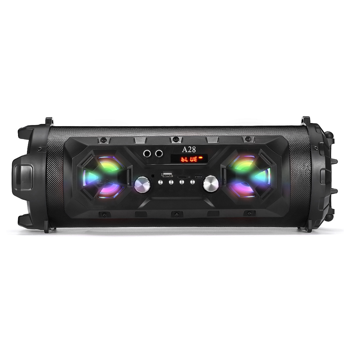Unique Portable LED Wireless Portable bluetooth 4.2 Speaker Stereo Sound Super Bass HIFI AUX FM Subwoofer Loudspeaker ,RGB Colorful Lights, EQ, Booming Bass, Outdoor Speaker for Home, Party, Camping - image 5 of 9