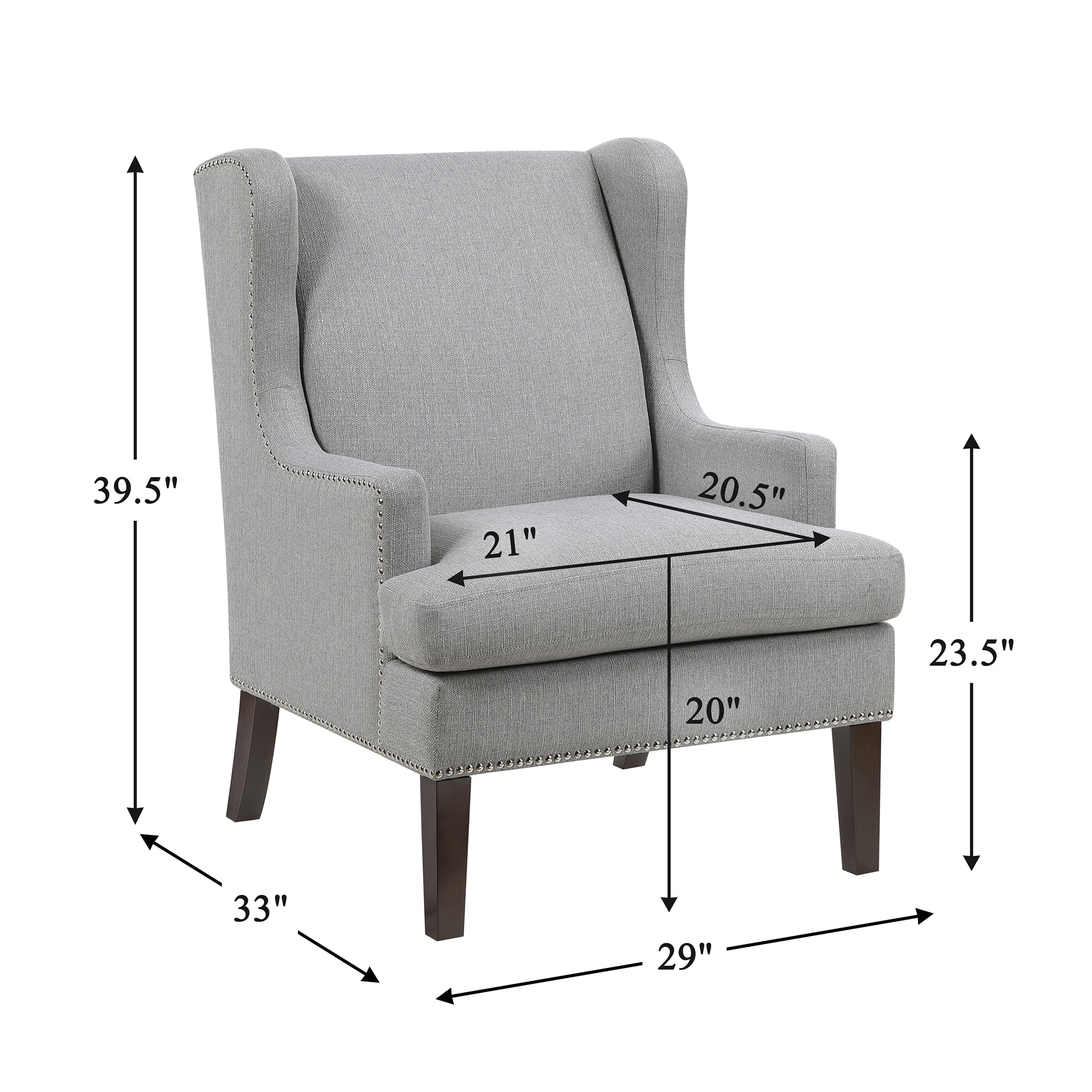 OakvillePark Briarhollow Textured Fabric Accent Chair, Gray