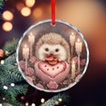 thumbnail image 5 of Cute Little Hedgehog with Rose Crystal Glass Christmas Ornament Hanging Ornaments for Holiday Decoration Valentine’s Day Gifts Round Glass Hanging Ornament, 5 of 8