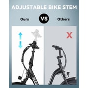 Actbest Electric Bike, 20 Folding EBike for Adults, Peak 750W Motor 48V 499Wh Battery, Fat Tire & Front Suspension Electric Bicycles,7 Speed, Black