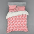 thumbnail image 2 of Ambesonne Ethnic Bedding Set 3 Pcs, Russian Slavic Stitch, Twin XL, White and Red, 2 of 3