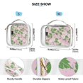 thumbnail image 4 of Flowers Leaves Strawberries Clear Cosmetic Bags with Handles PVC Toiletry Bags Zipper Waterproof Portable for Traveling 2 Pcs, 4 of 7