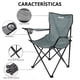 thumbnail image 2 of Silla Camping Y Playa Plegable Portatil Para Exteriores Gaon Gris Duralife Camping, 2 of 10