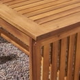 thumbnail image 5 of GDF Studio Navan Outdoor Acacia Wood 8 Seater Sofa Chat Set with Cushions, Teak and Cream, 5 of 7