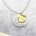 thumbnail image 1 of I You To The Moon And Back Engraved Celestial Pendant Necklace For Sentimental, 1 of 1