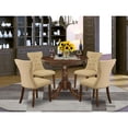 thumbnail image 2 of East West Furniture 5 Pc Dining Table Set Consist of a Round Table and 4 Parson Chairs, 2 of 6
