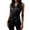 Black, variant on Women's Satin Blouse Wrap V Neck Sleeveless Camisole Pleated Dressy Casual Business Summer Tie Elegant Tops Beige 2XL